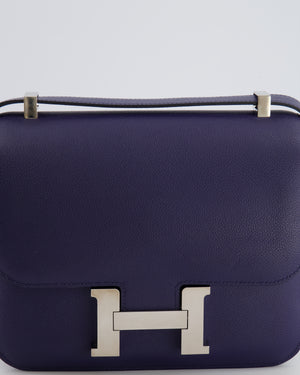 Hermès Constance 24 Bag in Bleu Saphir Evercolor Leather with Palladium Hardware