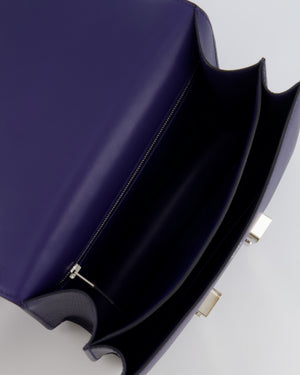 Hermès Constance 24 Bag in Bleu Saphir Evercolor Leather with Palladium Hardware