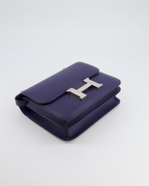 Hermès Constance 24 Bag in Bleu Saphir Evercolor Leather with Palladium Hardware