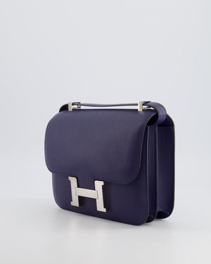 Hermès Constance 24 Bag in Bleu Saphir Evercolor Leather with Palladium Hardware