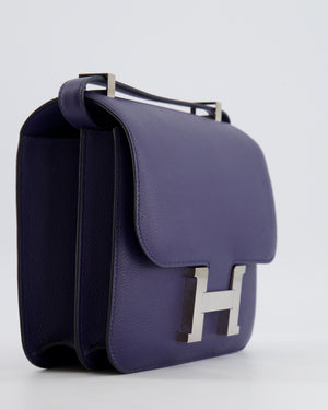 Hermès Constance 24 Bag in Bleu Saphir Evercolor Leather with Palladium Hardware