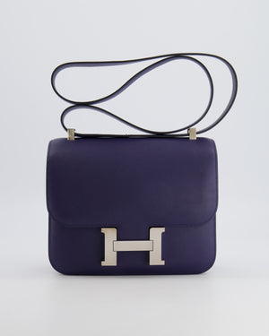 Hermès Constance 24 Bag in Bleu Saphir Evercolor Leather with Palladium Hardware