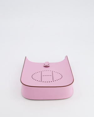 *HOT & RARE* Hermès Mini Evelyne Sellier Bag in Mauve Sylvestre Epsom Leather with Palladium Hardware