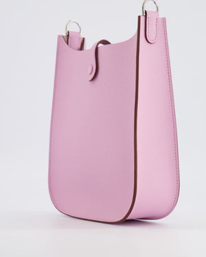 *HOT & RARE* Hermès Mini Evelyne Sellier Bag in Mauve Sylvestre Epsom Leather with Palladium Hardware