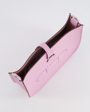 *HOT & RARE* Hermès Mini Evelyne Sellier Bag in Mauve Sylvestre Epsom Leather with Palladium Hardware