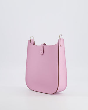 *HOT & RARE* Hermès Mini Evelyne Sellier Bag in Mauve Sylvestre Epsom Leather with Palladium Hardware