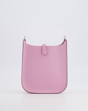 *HOT & RARE* Hermès Mini Evelyne Sellier Bag in Mauve Sylvestre Epsom Leather with Palladium Hardware