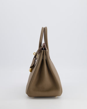 Hermès Birkin 25 Retourne Bag in Etoupe Togo Leather with Gold Hardware