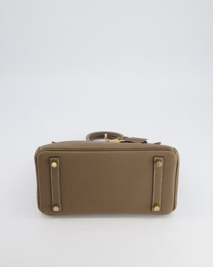 Hermès Birkin 25 Retourne Bag in Etoupe Togo Leather with Gold Hardware