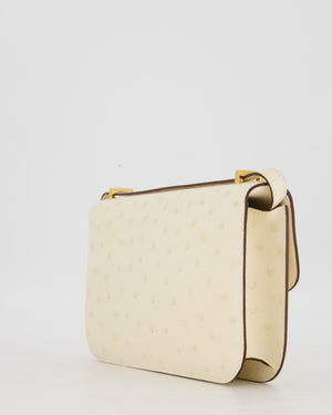 Hermès Constance 1-Elan Miroir Bag in Nata Ostrich Leather with Gold Hardware