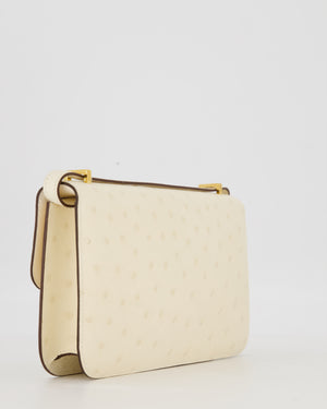 Hermès Constance 1-Elan Miroir Bag in Nata Ostrich Leather with Gold Hardware