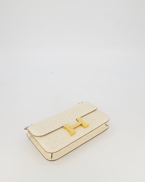 Hermès Constance 1-Elan Miroir Bag in Nata Ostrich Leather with Gold Hardware