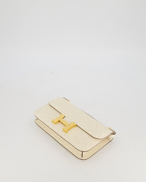 Hermès Constance 1-Elan Miroir Bag in Nata Ostrich Leather with Gold Hardware