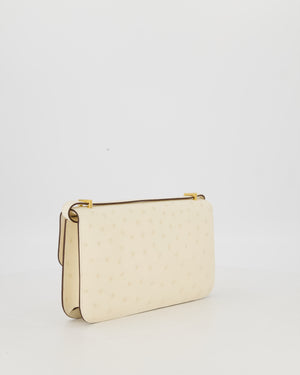 Hermès Constance 1-Elan Miroir Bag in Nata Ostrich Leather with Gold Hardware