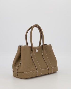 Hermès Neo Garden Party 23 Bag in Etoupe Taurillon Clemence Leather with Palladium Hardware