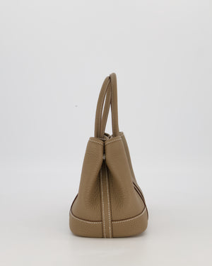 Hermès Neo Garden Party 23 Bag in Etoupe Taurillon Clemence Leather with Palladium Hardware