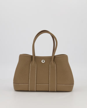 Hermès Neo Garden Party 23 Bag in Etoupe Taurillon Clemence Leather with Palladium Hardware