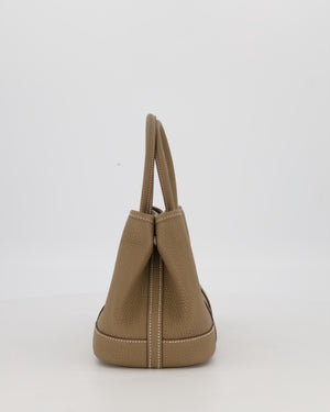 Hermès Neo Garden Party 23 Bag in Etoupe Taurillon Clemence Leather with Palladium Hardware
