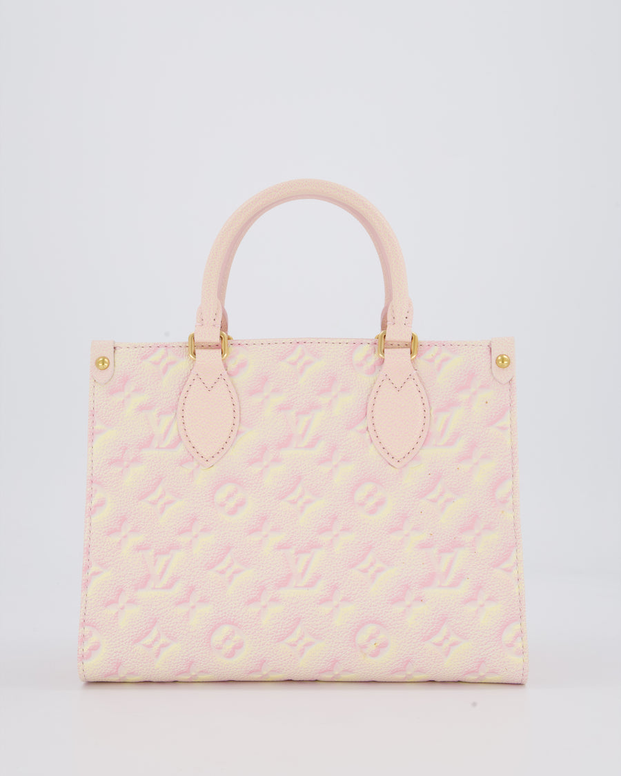 Louis Vuitton Pink Summer Stardust Monogram Empreinte OnTheGo PM Tote Bag with Gold Hardware&nbsp;