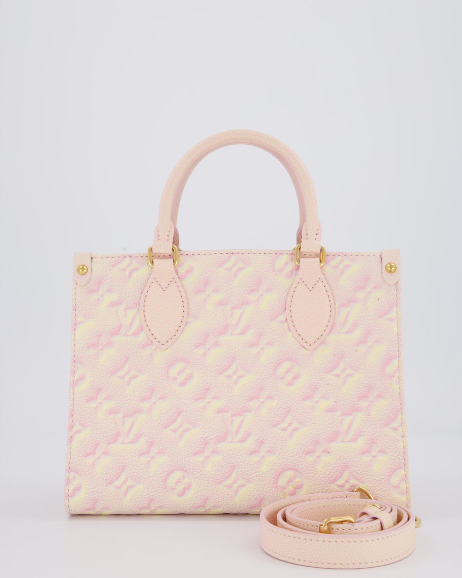 Louis Vuitton Pink Summer Stardust Monogram Empreinte OnTheGo PM Tote Bag with Gold Hardware&nbsp;