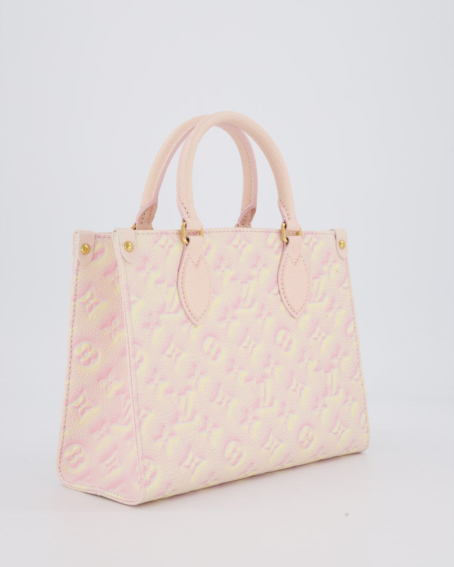 Louis Vuitton Pink Summer Stardust Monogram Empreinte OnTheGo PM Tote Bag with Gold Hardware&nbsp;