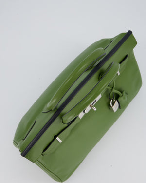 Hermès Vert Pelouse Birkin 30 Retourne Bag in Swift Leather with Palladium Hardware