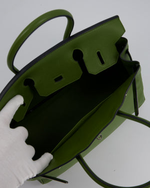 Hermès Vert Pelouse Birkin 30 Retourne Bag in Swift Leather with Palladium Hardware