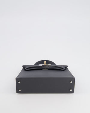 *RARE* Hermès Mini Kelly II Bag in Ardoise Epsom Leather with Electrum Hardware