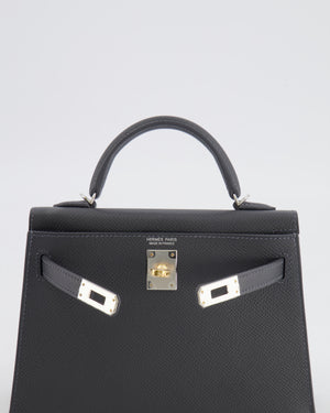 *RARE* Hermès Mini Kelly II Bag in Ardoise Epsom Leather with Electrum Hardware