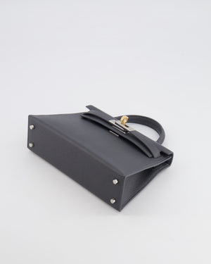 *RARE* Hermès Mini Kelly II Bag in Ardoise Epsom Leather with Electrum Hardware