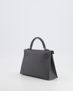 *RARE* Hermès Mini Kelly II Bag in Ardoise Epsom Leather with Electrum Hardware