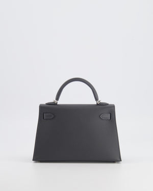 *RARE* Hermès Mini Kelly II Bag in Ardoise Epsom Leather with Electrum Hardware