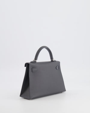 *RARE* Hermès Mini Kelly II Bag in Ardoise Epsom Leather with Electrum Hardware