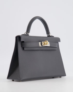 *RARE* Hermès Mini Kelly II Bag in Ardoise Epsom Leather with Electrum Hardware