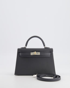 *RARE* Hermès Mini Kelly II Bag in Ardoise Epsom Leather with Electrum Hardware