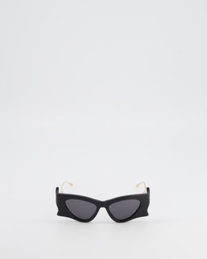 Gucci Black GG1328S Cat Eye Sunglasses with Gold Hardware