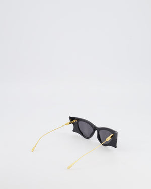 Gucci Black GG1328S Cat Eye Sunglasses with Gold Hardware