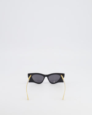 Gucci Black GG1328S Cat Eye Sunglasses with Gold Hardware