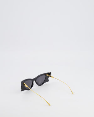 Gucci Black GG1328S Cat Eye Sunglasses with Gold Hardware