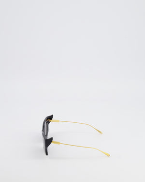 Gucci Black GG1328S Cat Eye Sunglasses with Gold Hardware
