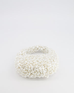 Rétrofête White Lottie Pearl Mini Bag with Silver Hardware