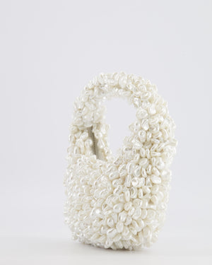Rétrofête White Lottie Pearl Mini Bag with Silver Hardware