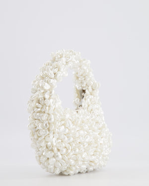 Rétrofête White Lottie Pearl Mini Bag with Silver Hardware