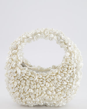 Rétrofête White Lottie Pearl Mini Bag with Silver Hardware