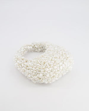 Rétrofête White Lottie Pearl Mini Bag with Silver Hardware