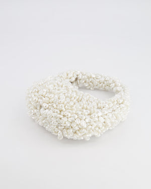 Rétrofête White Lottie Pearl Mini Bag with Silver Hardware