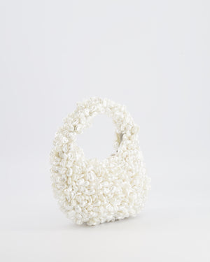 Rétrofête White Lottie Pearl Mini Bag with Silver Hardware