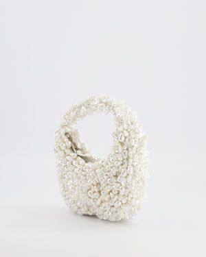 Rétrofête White Lottie Pearl Mini Bag with Silver Hardware