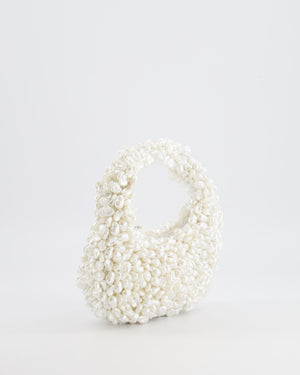 Rétrofête White Lottie Pearl Mini Bag with Silver Hardware