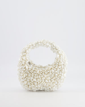 Rétrofête White Lottie Pearl Mini Bag with Silver Hardware